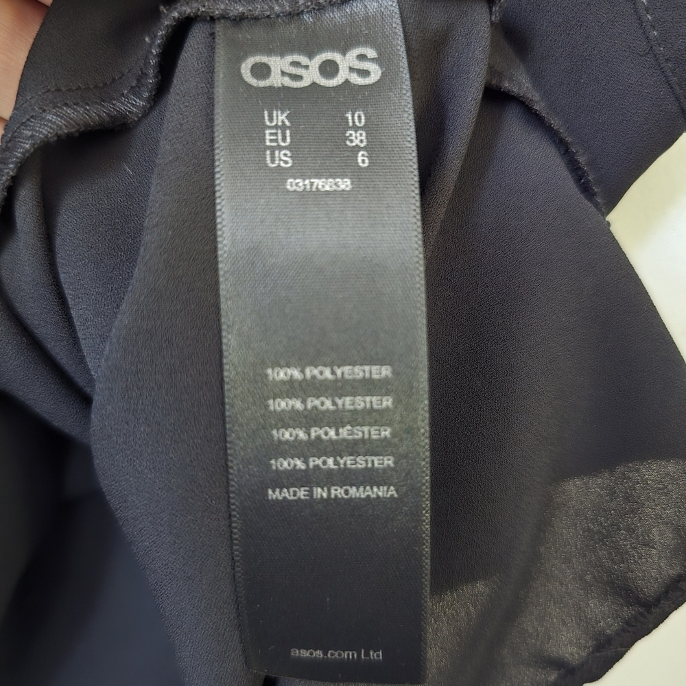 ASOS basic black cami size 6 - Picture 3 of 4